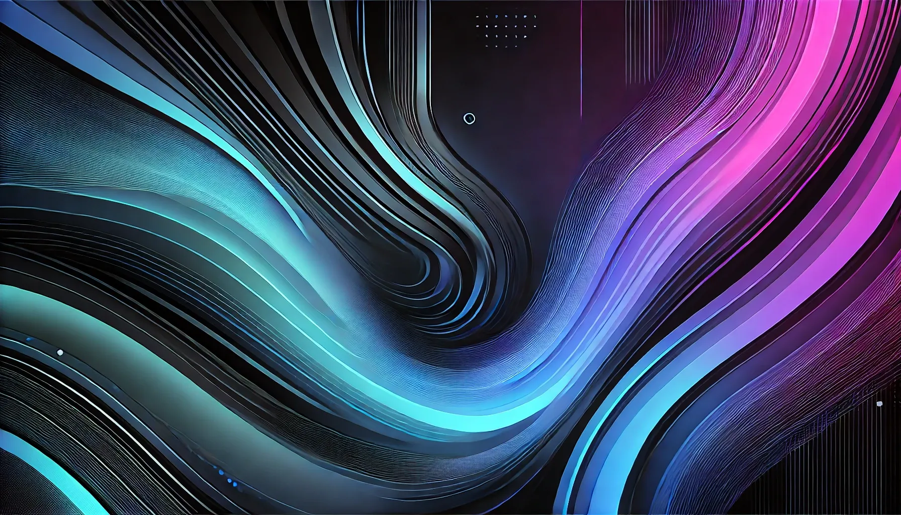 Curving abstract shapes with an orange and blue gradient